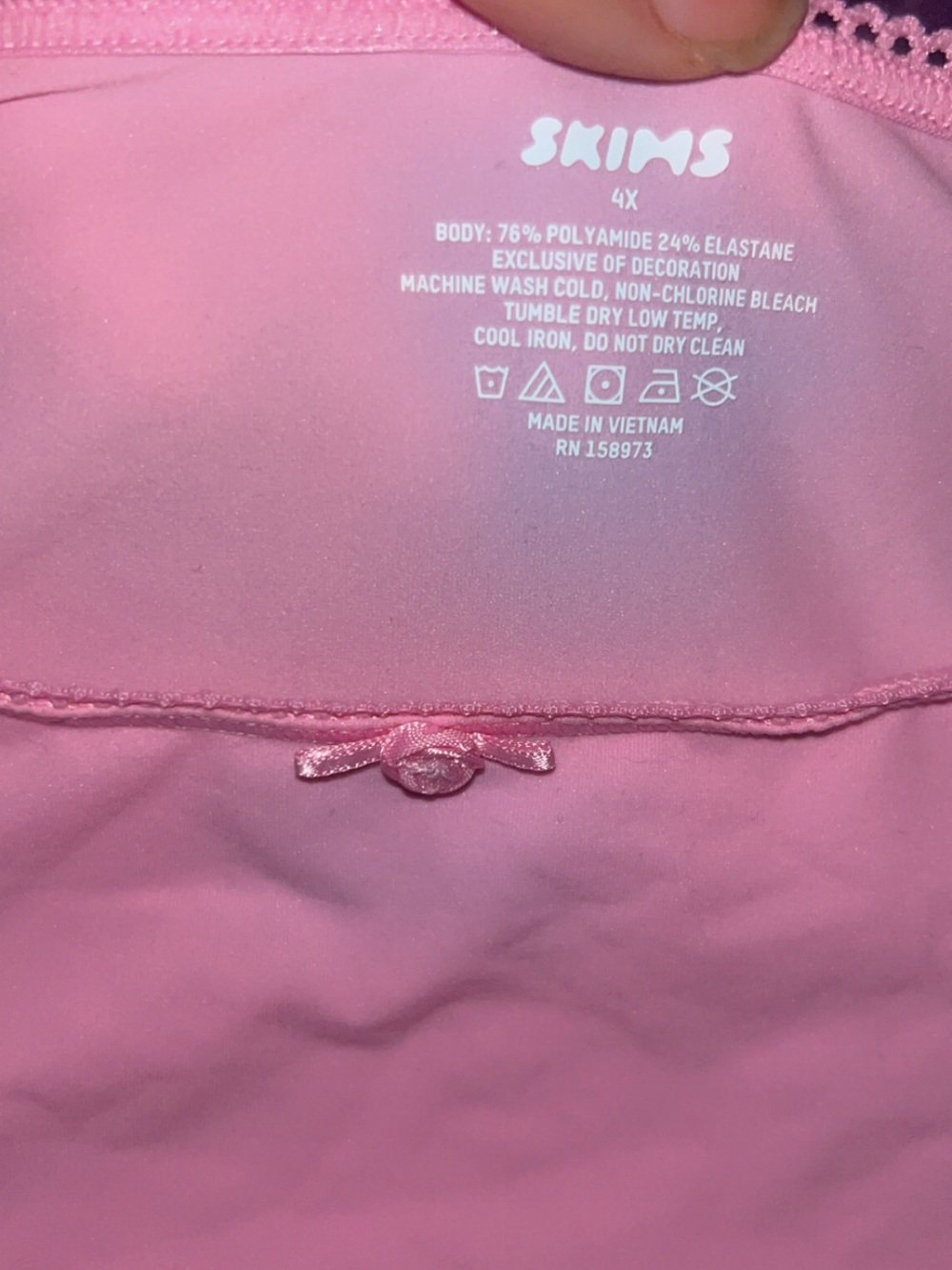 SKIMS Pink Cropped Sleeve Scoop Neck Tee - Picture 3 of 5
